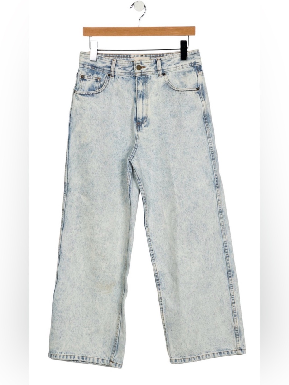 Sezane Light Blue Wide-Leg High-Rise Jeans